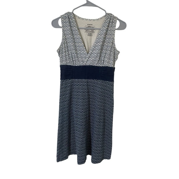 Patagonia Dresses & Skirts - Patagonia Medium Margot Dress Sundress Organic Geometric Print Pattern Blue